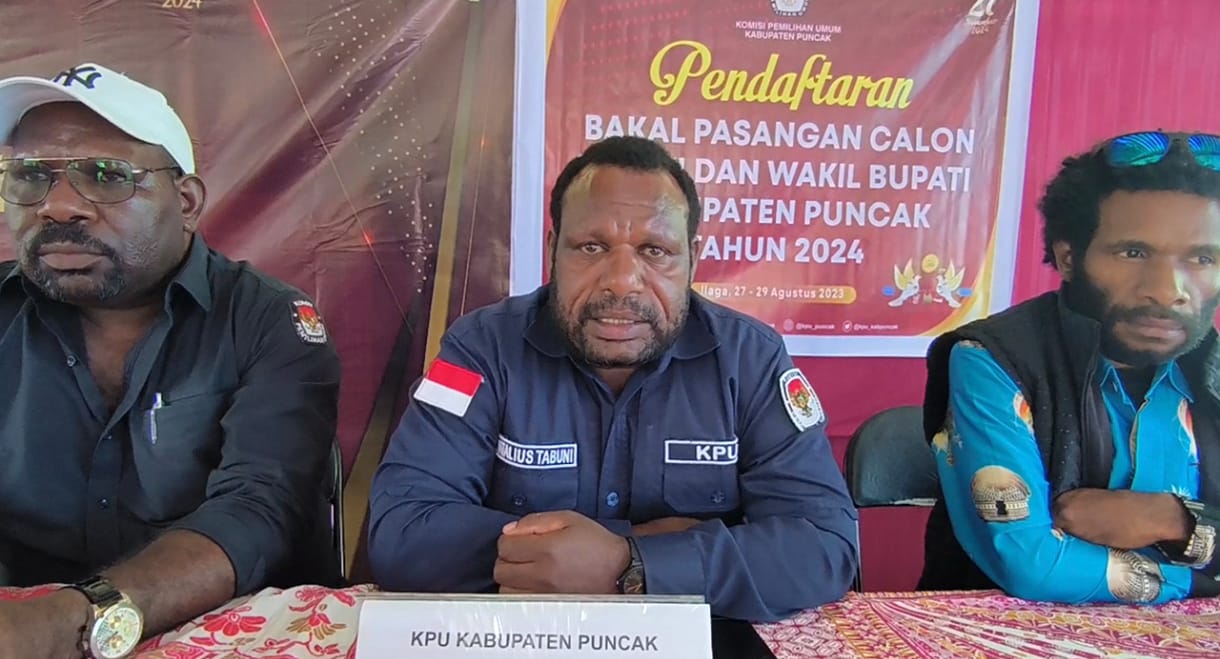 Empat Balon Bupati dan Wakil Bupati Puncak  daftar di KPUD Pilkada  2024